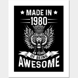 Made In 1980 44 Years Of Being Awesome Birthday Posters and Art
